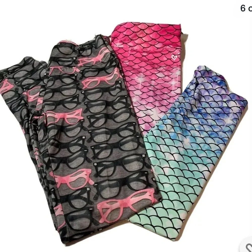 Justice Girls Leggings 14/16 Sunglasses Mermaid